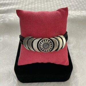 Black Silver Tone Magnetic Bracelet